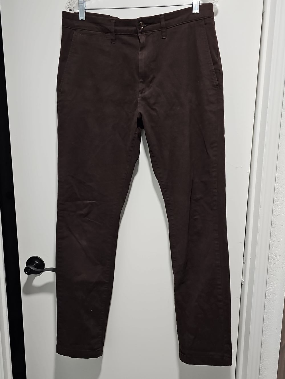 Good fellow & Co Hennepin Straight Leg Chino Brown Women’s 34x32 97% Cotton